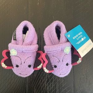 NEW WITH TAGS Baby Slippers - Garnet Hill Boiled Wool Baby Slippers Size 6